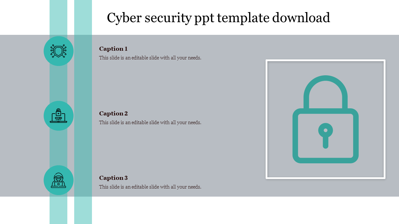 Cyber security ppt template download